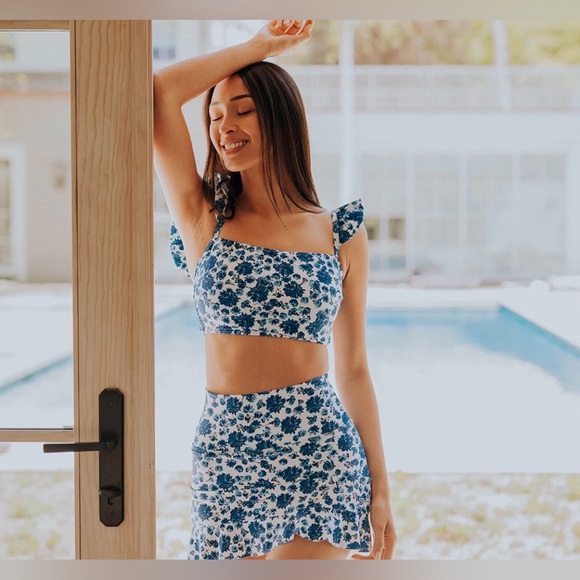 NWT Albion Revolve Santorini High Waisted Swim Skirt Medium - Picture 2 of 16